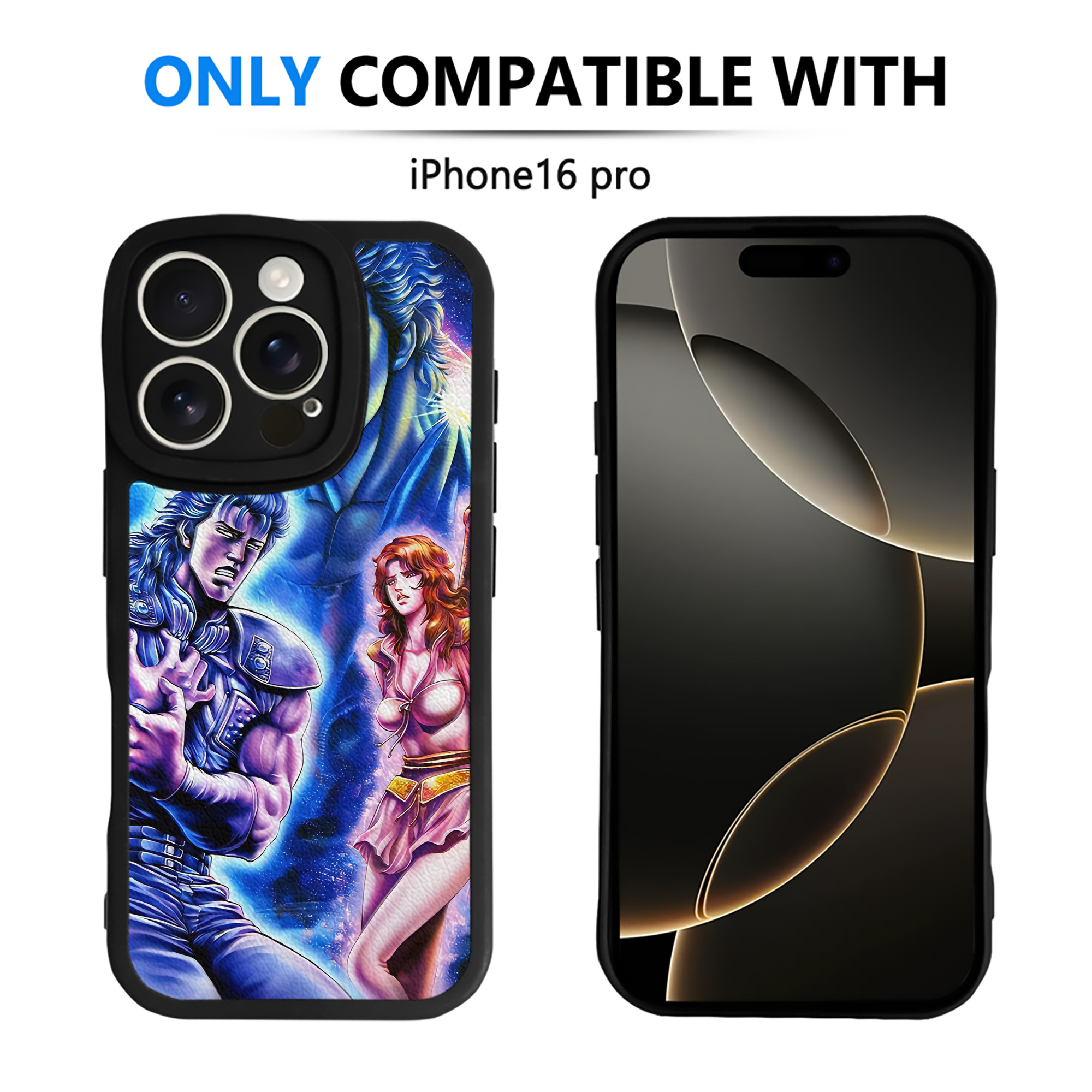 （画像用） 北斗の拳 Fist of the North Star 【iPhone 16シリーズ対応】シリコンスマホケース（レザー調） 材質：シリコン